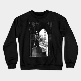 Statue, Scott Monument, Edinburgh Wheel, Seagull Crewneck Sweatshirt